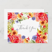 カルタフローラワイルドフラワーサンキュー ポストカード (正面/裏面)