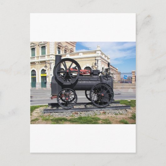 カルタヘナの早い蒸気機関車 ポストカード (正面)