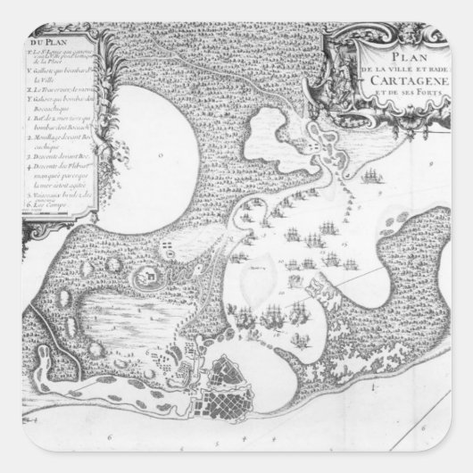 カルタヘナの町と港の計画 スクエアシール (正面)