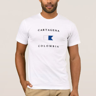 カルタヘナコロンビアのアルファ飛び込みの旗 Tシャツ