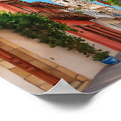 カルタヘナコロンビア水彩画 ポスター (角)