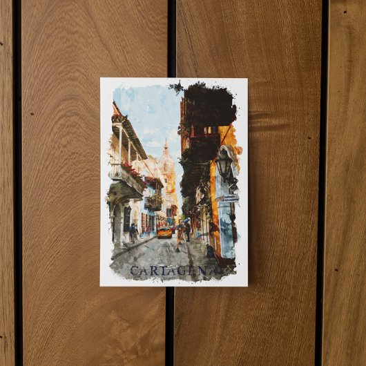 カルタヘナコロンビア通りビュー ポストカード