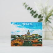 カルタヘナコ絵を描ロバミティビュー ポストカード (スタンド正面)