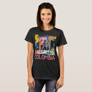 カルタヘナ·コロンビアクール·グラフィティ壁画シャツ Tシャツ