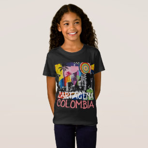カルタヘナ·コロンビアクール·グラフィティ壁画シャツ Tシャツ