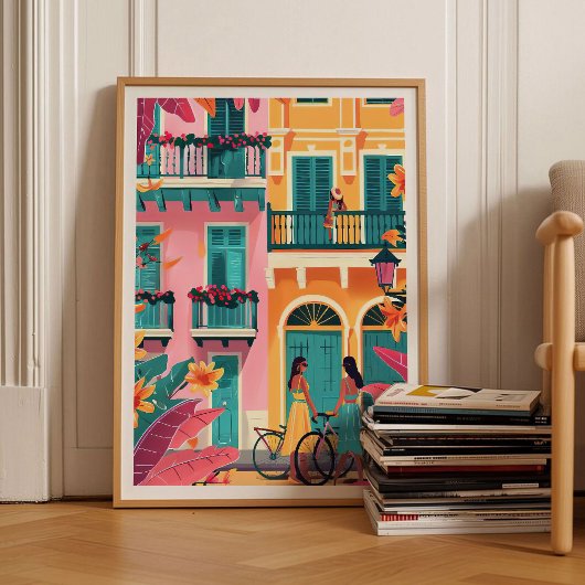 カルタヘナ プリント コロンビア イラスト カルタヘナ