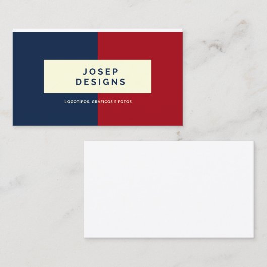 カルタン・デ・ビシタ・エスクリトリオ・モデルノデザイナー 名刺 (正面/裏面)