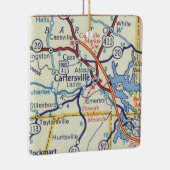 カルターズビルGAヴィンテージの地図 セラミックオーナメント (右)