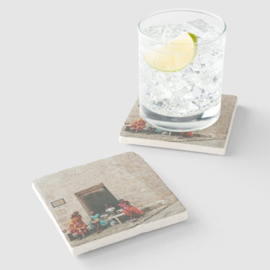 カルタ実在ヘナストーンコースターの主婦 ストーンコースター (横)