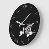 カルダミンプラテネシス花グレーローマンNum wcnm ラージ壁時計 (傾斜)