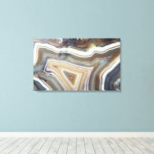 カルチェドニー、Baded Agとして知られる石英の変種 キャンバスプリント (インサイチュ (ウッドフロア))