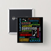 カルチノイドがんを克服したCollage.png 缶バッジ (正面&裏面)