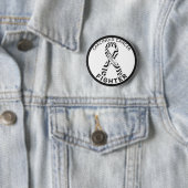 カルチノイドがん戦闘機リボンホワイトボタン 缶バッジ (インサイチュ)