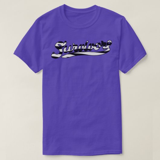 カルチノイドがん認識度生存者ゼブラリボンG Tシャツ (デザイン正面)