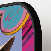 カルチポップ・アートのカスタマイズー写真のパドル ピックルボールラケット (左詳細)