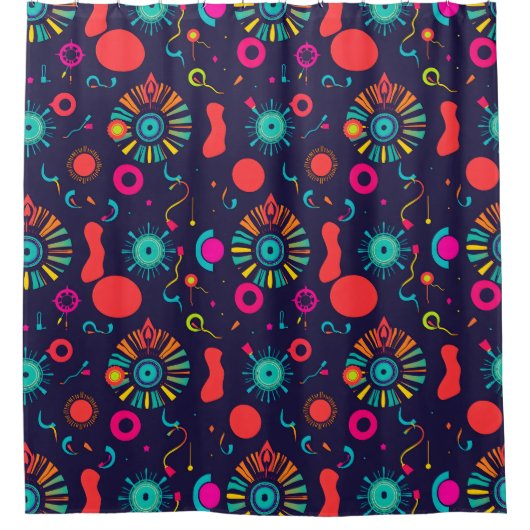 カルチャーポップ・アートのアイコンのシャワーカーテン シャワーカーテン (正面)