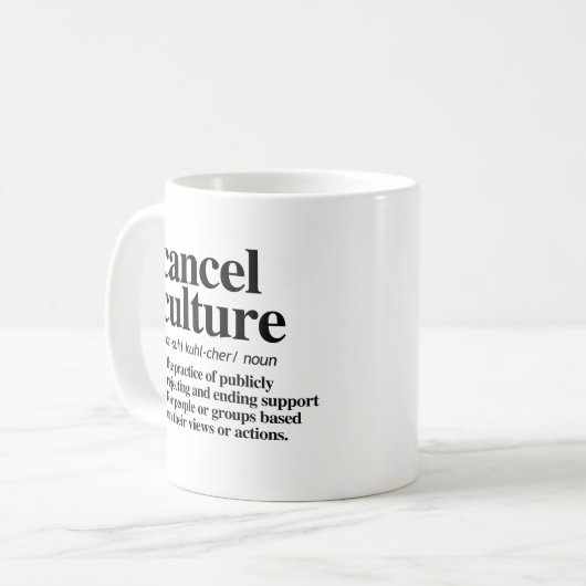 カルチャ定義の取り消し コーヒーマグカップ (正面左)