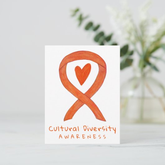 カルチュラルダイバーシティオレンジ認識度アートハガキ ポストカード (スタンド正面)