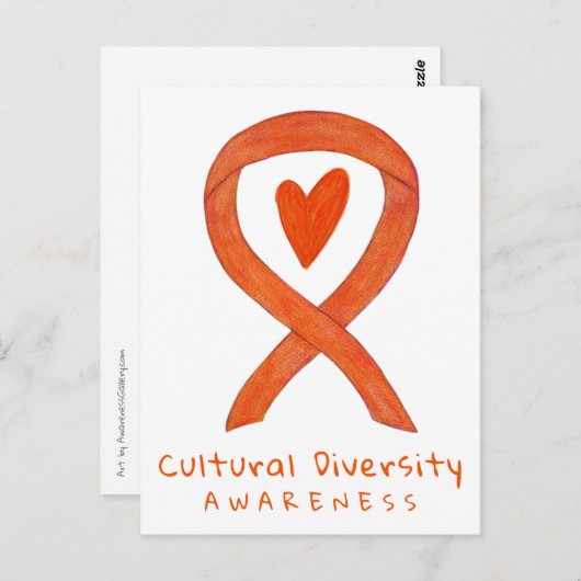 カルチュラルダイバーシティオレンジ認識度アートハガキ ポストカード (正面/裏面)