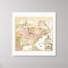 カルテケベックヌーベルフランスアメリケパールフランセ キャンバスプリント