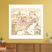 カルテケベックヌーベルフランスアメリケパールフランセ キャンバスプリント (インサイチュ (リビング))