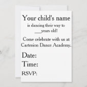 カルテジョンダンスパーティの招待状 招待状 (裏面)