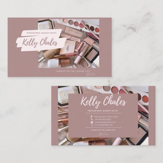 カルテスヴィサイト化粧アーティストTAS 名刺 (正面/裏面)