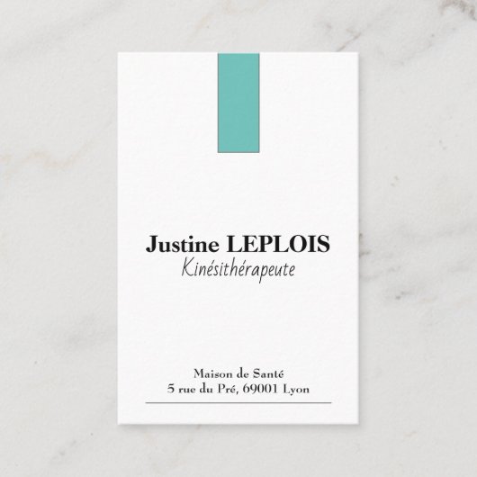 カルテス·ド·ヴィサイト標準：8.5 cm x 5,5 cm 名刺 (正面)