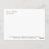 カルテドゥーセスレトラヴイユ ポストカード (裏面)