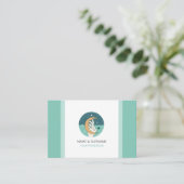 カルテドヴィサイトエレガンテターコイズパステル 名刺 (スタンド正面)