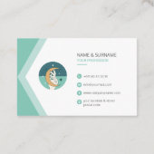カルテドヴィサイトエレガンテターコイズパステル 名刺 (裏面)