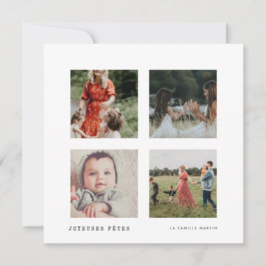 カルテノエル・ジョユース・フェテスコラージュ4枚の写真 シーズンカード (正面)