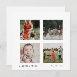 カルテノエル・ジョユース・フェテスコラージュ4枚の写真 シーズンカード