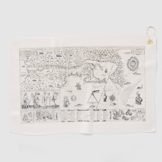 カルテフランサワーズカナダ（ケベック州） par Champlain 1612 ゴルフタオル (横)