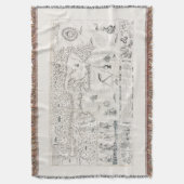 カルテフランサワーズカナダ（ケベック州） par Champlain 1612 スローブランケット (正面縦)