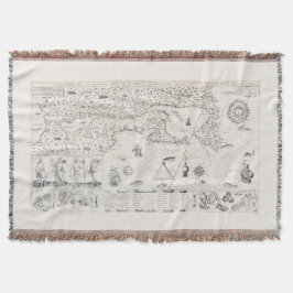 カルテフランサワーズカナダ（ケベック州） par Champlain 1612 スローブランケット