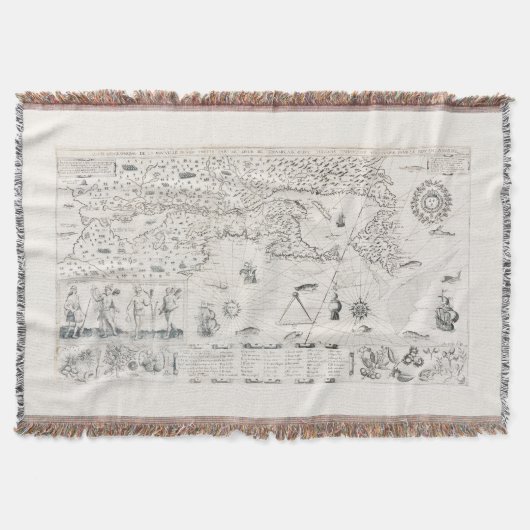 カルテフランサワーズカナダ（ケベック州） par Champlain 1612 スローブランケット (正面)