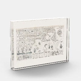 カルテフランサワーズカナダ（ケベック州） par Champlain 1612 フォトブロック