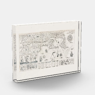 カルテフランサワーズカナダ(ケベック州) par Champlain 1612 フォトブロック