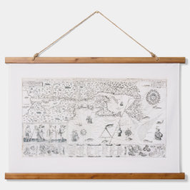 カルテフランサワーズカナダ（ケベック州） par Champlain 1612 吊り下げ型タペストリー