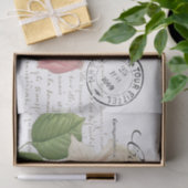 カルテポストアルピンクローズフランスのスクリプトヴィンテージ 薄葉紙 (ギフト)