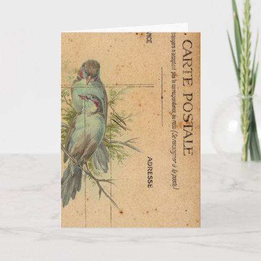 カルテポストアーレブルーバードデジタルアート誕生日 カード (正面)