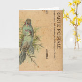 カルテポストアーレブルーバードデジタルアート誕生日 カード (黄色い花)