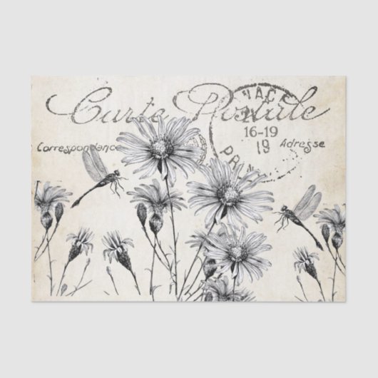 カルテポストアーレワイルドフラワードラゴンフライデコップクラフト 薄葉紙 (正面)