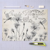 カルテポストアーレワイルドフラワードラゴンフライデコップクラフト 薄葉紙 (クラフト)