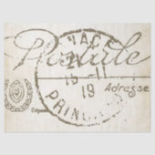 カルテポストエールのデコペフランスのヴィンテージのポストマーク 薄葉紙 (正面)