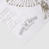 カルテポストエールフランスのバードスクリプトセピア 薄葉紙 (詳細)