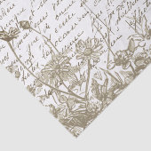 カルテポストエールフランスのワイルドフラワーバードヴィンテージ 薄葉紙 (詳細)