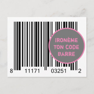 カルテポストエールIroneme "Ironeme ton code-barre" ポストカード