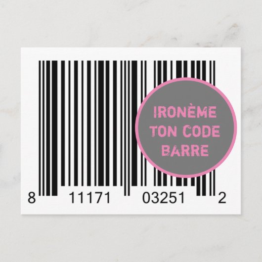 カルテポストエールIroneme "Ironeme ton code-barre" ポストカード (正面)